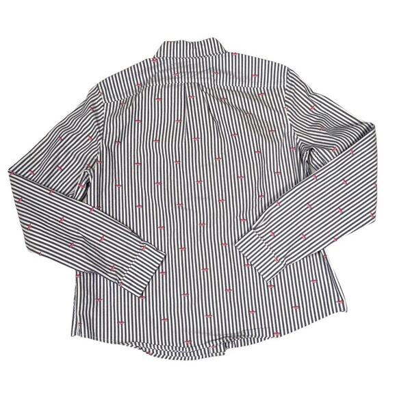 Banana Republic Quinn Boy Fit Button Front Shirt Lips‎ Novelty Print Women's XS - Picture 2 of 10
